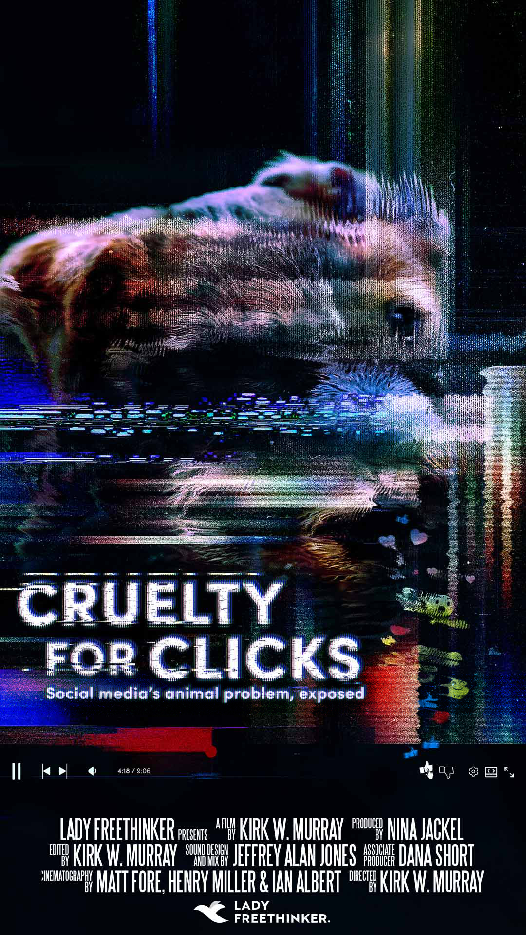 Cruelty for Clicks documentary poster